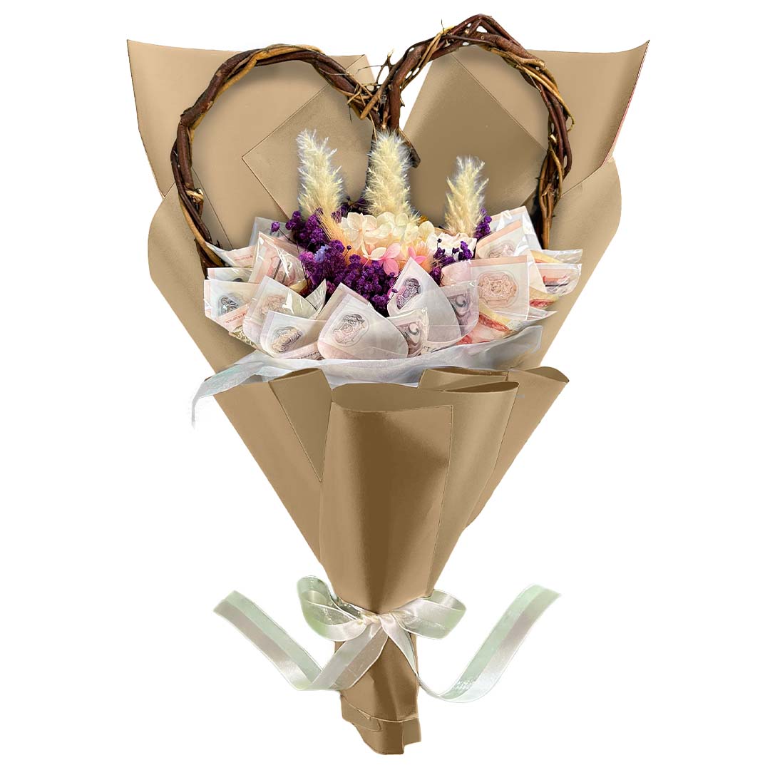 Money Bouquet Heartfelt Violet Velvet