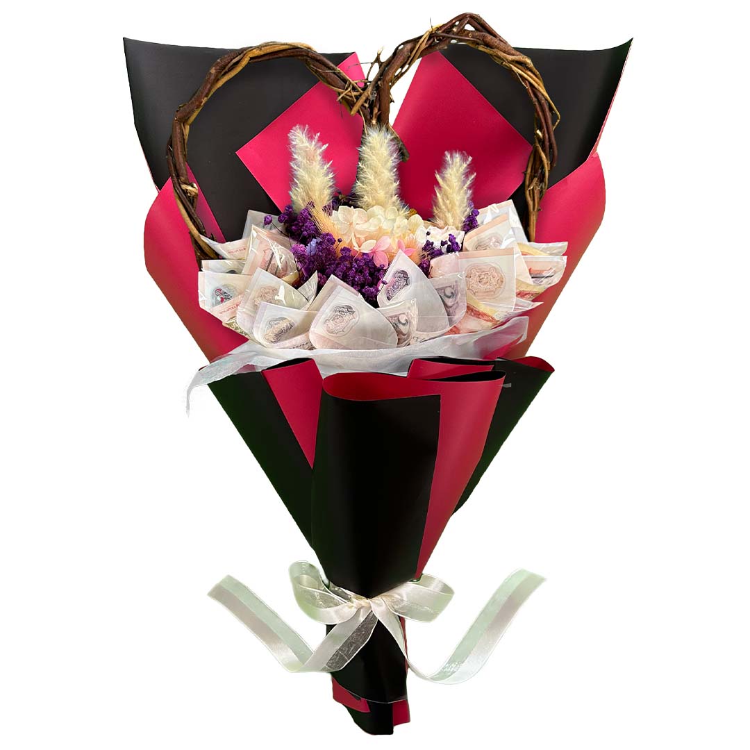 Money Bouquet Heartfelt Violet Velvet