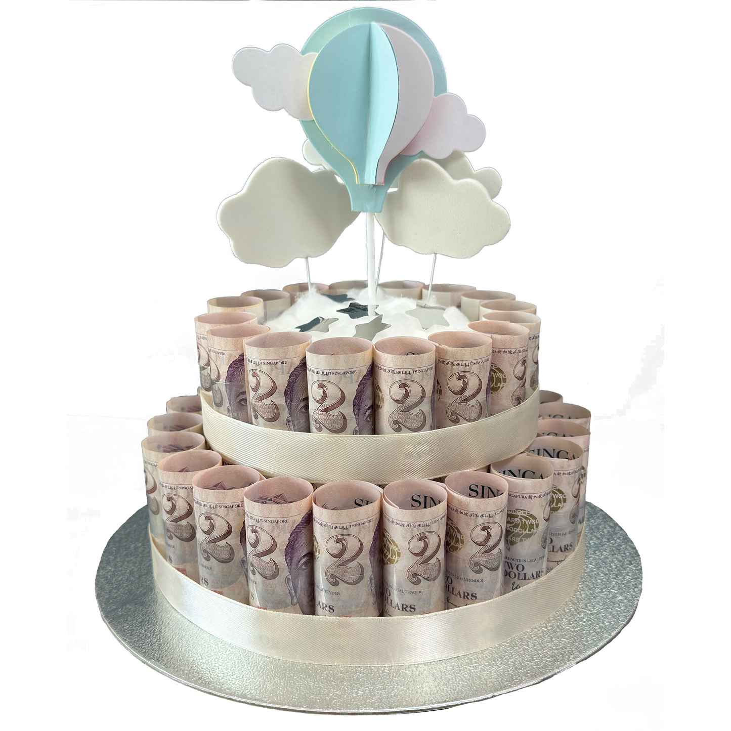 Two Tiers Money Cake petite